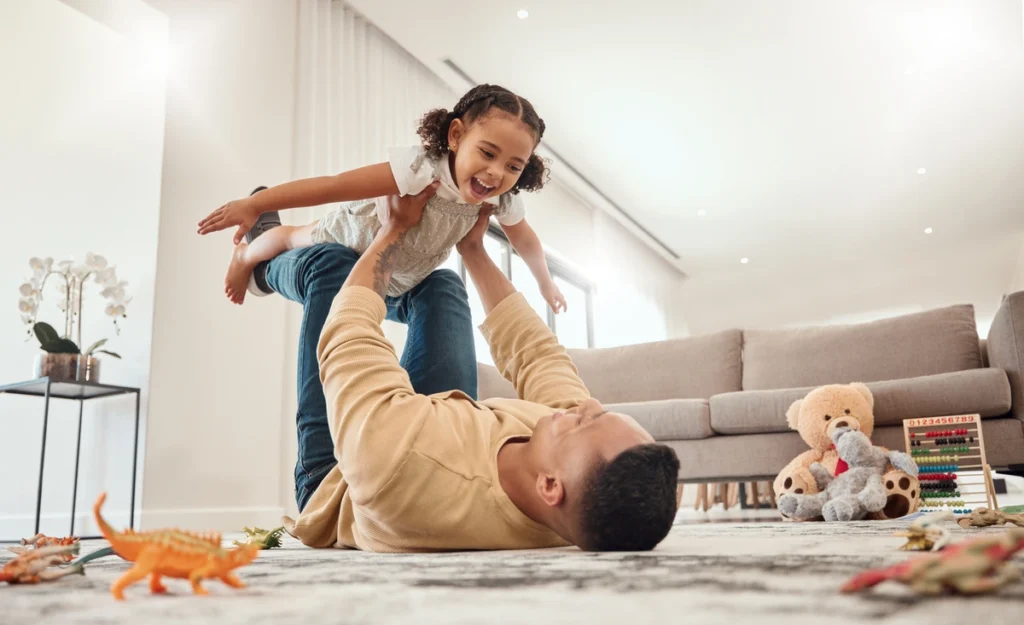 family playing