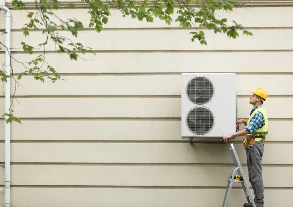 ladder to a heat pump