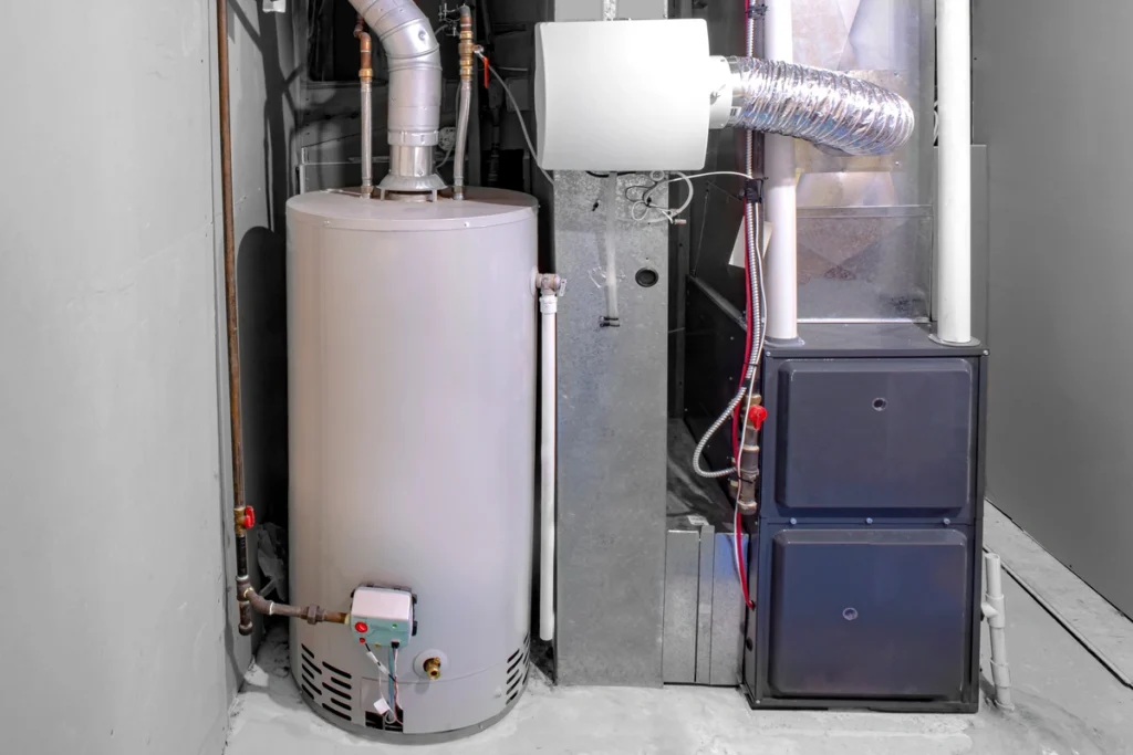 furnace and a water heater