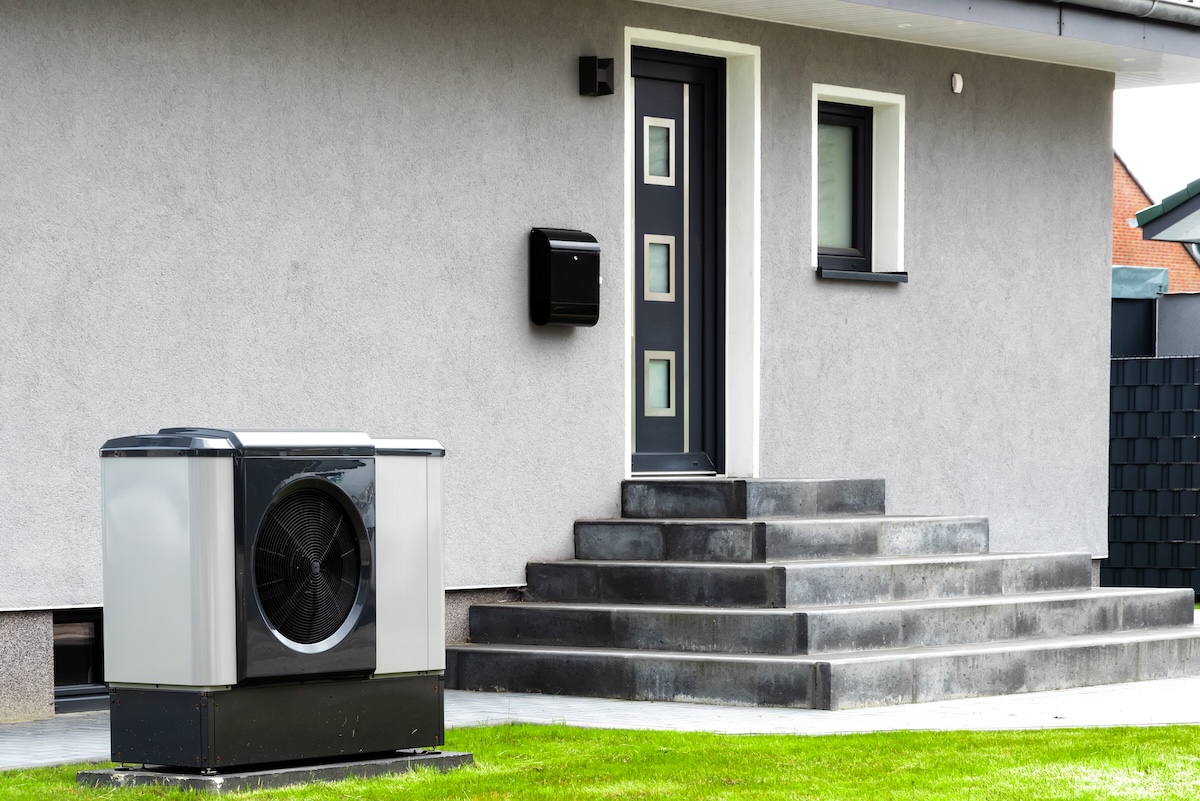 heat pump outside the villages home