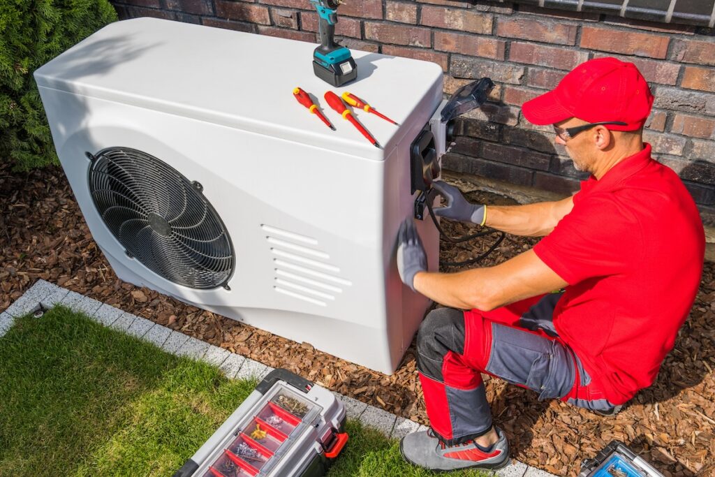 replacing heat pump in. mt plymouth