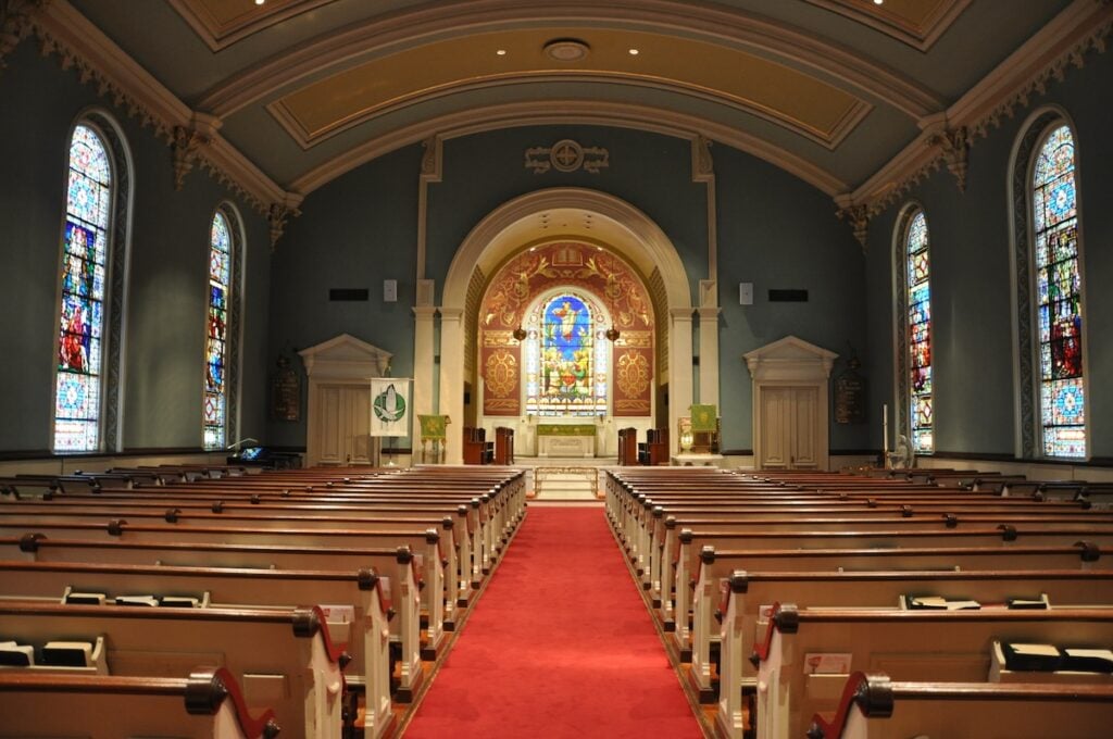 empty church in USA