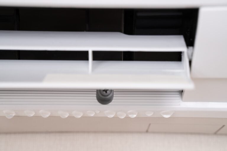 Leaky Air Conditioner At Home On Wall