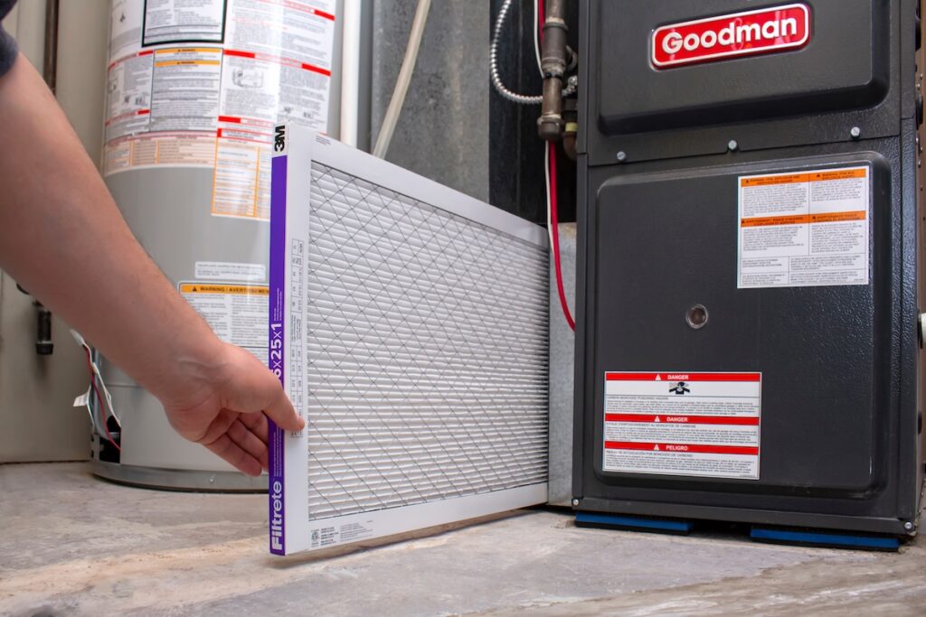 how often to change furnace filter a new filter in a furnace