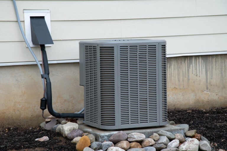 air conditioner near the new house system pump energy cooler new