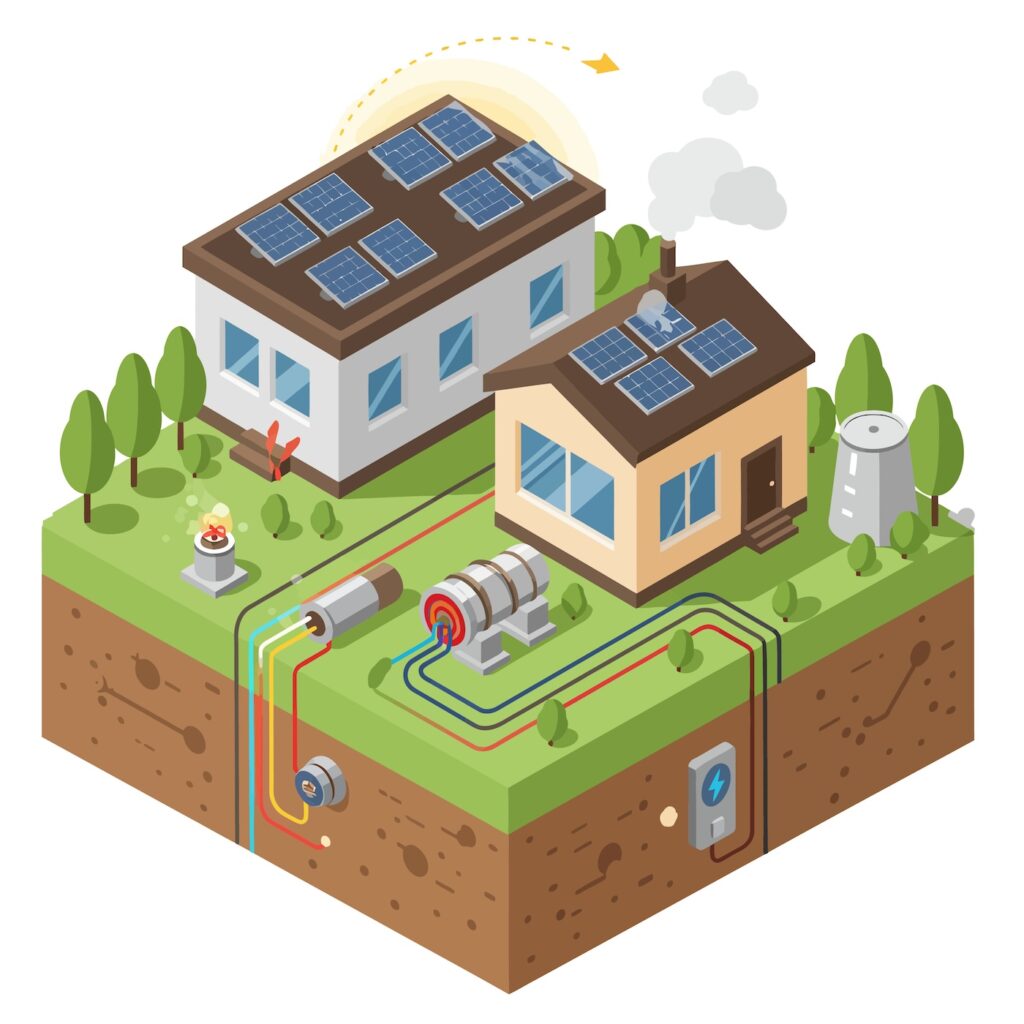 geothermal heat pump diagram