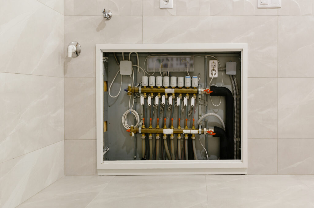 Tubing are elements of radiant floor heating system