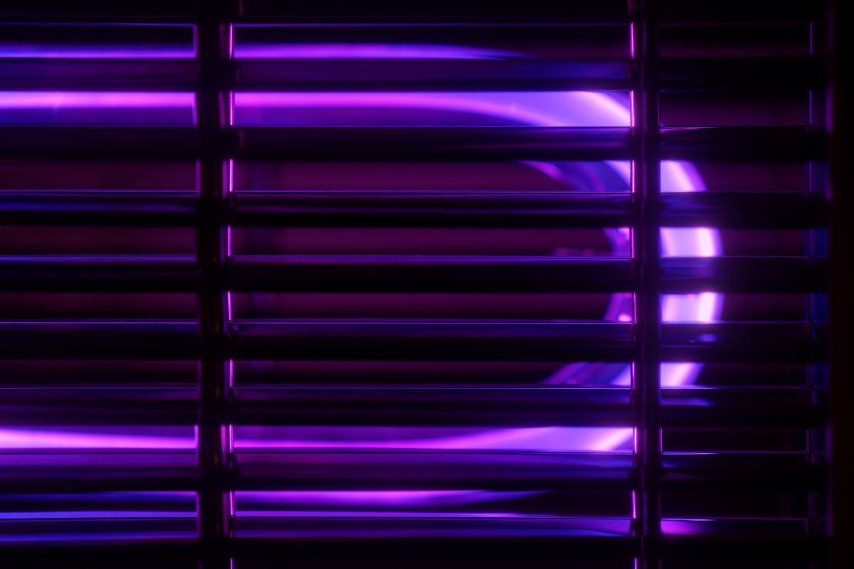 uv light for hvac black background